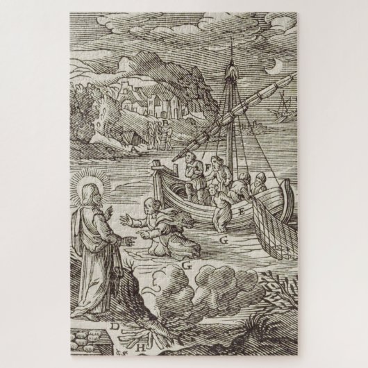 Jesus läuft auf dem Wasser Puzzle (Vertikal)