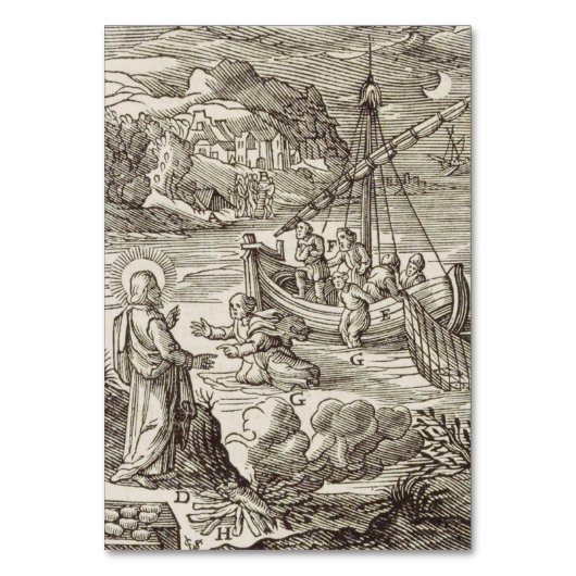 Jesus läuft auf dem Wasser Tischnummer (Vorderseite)