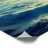 Jesus läuft auf dem Wasserplakat Poster (Ecke)