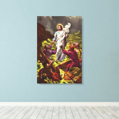 Jesus läuft auf den gewundenen Leinwand (Insitu (Holzboden))