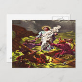 Jesus läuft auf der Wasserpostkarte Postkarte (Vorne/Hinten)