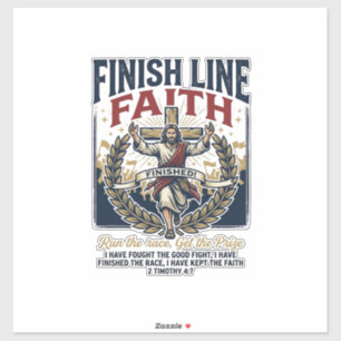 Jesus läuft Marathon Vintage-Shirt Christlich Gra Aufkleber