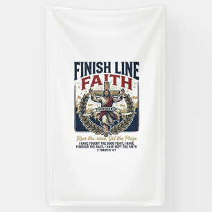 Jesus läuft Marathon Vintage-Shirt Christlich Gra Banner