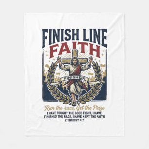 Jesus läuft Marathon Vintage-Shirt Christlich Gra Fleecedecke