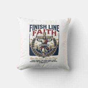 Jesus läuft Marathon Vintage-Shirt Christlich Gra Kissen