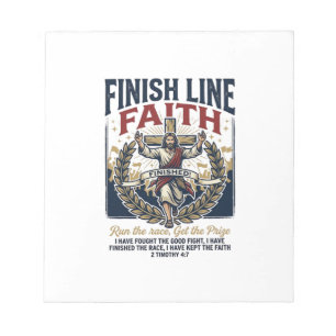 Jesus läuft Marathon Vintage-Shirt Christlich Gra Notizblock