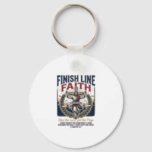 Jesus läuft Marathon Vintage-Shirt Christlich Gra Schlüsselanhänger