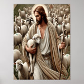 Jesus läuft unter seiner Flock Poster (Vorne)