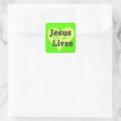 Jesus lebt Aufkleber (Tasche)