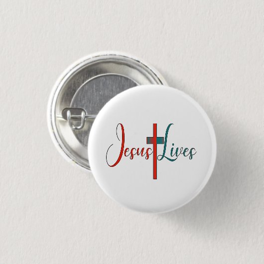 Jesus lebt button (Vorne & Hinten)