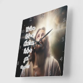 Jesus: Lebt Christus, Die Quadratische Wanduhr (Winkel)