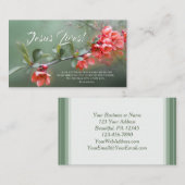 Jesus lebt Frühlingsblumen Bibel Verse Ostern Visitenkarte (Vorne/Hinten)