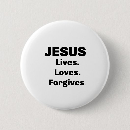 JESUS Lebt Liebt Vergibt Button (Vorderseite)