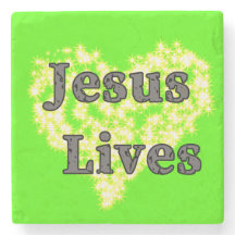 Jesus Lebt Marmor Untersetzer