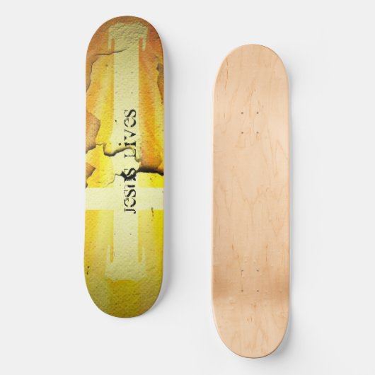 Jesus lebt Skateboard (Vorderseite)