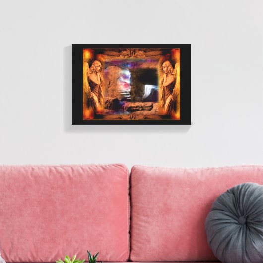 Jesus leere Grab mit Engel Leinwand Mauer Kunst (Insitu (Wohnzimmer))