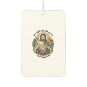 Jesus Leerer Gebrochener Bierkrug Barkeeper Trinke Autolufterfrischer