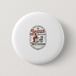 Jesus Leerer Stuhl Einladung Jesus Leerer Stuhl Ei Button