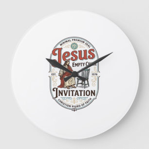 Jesus Leerer Stuhl Einladung Jesus Leerer Stuhl Ei Große Wanduhr