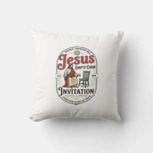 Jesus Leerer Stuhl Einladung Jesus Leerer Stuhl Ei Kissen