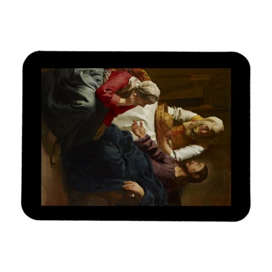 Jesus lehrt Maria und Martha Magnet (Horizontal)