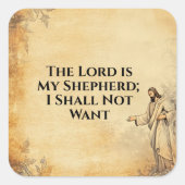 Jesus lehrt wöchentlich Bibelverse Custom Quadratischer Aufkleber (Vorderseite)