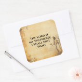 Jesus lehrt wöchentlich Bibelverse Custom Quadratischer Aufkleber (Umschlag)