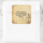 Jesus lehrt wöchentlich Bibelverse Custom Quadratischer Aufkleber (Tasche)