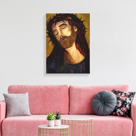 Jesus Leinwanddruck (Insitu (Wohnzimmer))