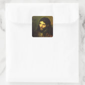 Jesus-Leiter von Rembrandt Quadratischer Aufkleber (Tasche)