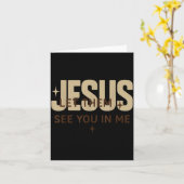 Jesus Let Them See You In Me, Christian Bible Vers Karte (Gelbe Blume)