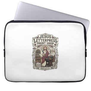 Jesus Letterpress Druckerei Jesus Letterpress Pri Laptopschutzhülle