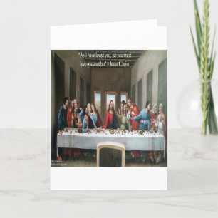 Jesus @ Letztes Abendessen "Liebe One Another" Zit Karte
