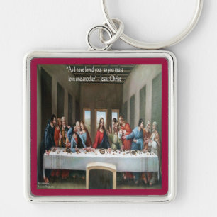 Jesus @ Letztes Abendessen "Liebe One Another" Zit Schlüsselanhänger