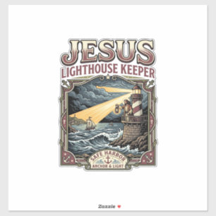 Jesus Leuchtturmwärter Jesus Leuchtturmwärter Ch Aufkleber