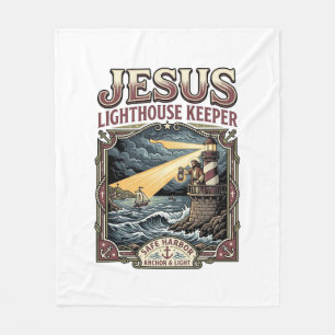 Jesus Leuchtturmwärter Jesus Leuchtturmwärter Ch Fleecedecke