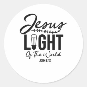 Jesus Licht der Welt - Bibelverse Runder Aufkleber