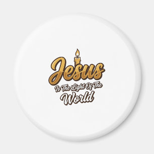 Jesus Licht der Welt Kerze Christlicher Vektor_1 Magnet