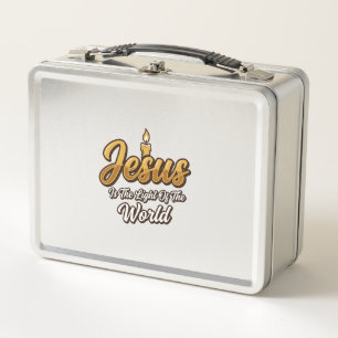 Jesus Licht der Welt Kerze Christlicher Vektor_1 Metall Brotdose
