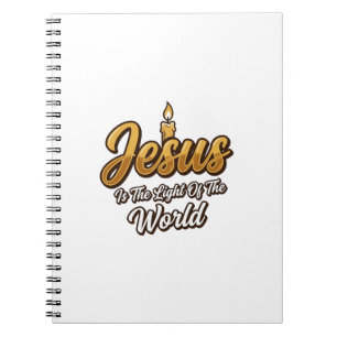 Jesus Licht der Welt Kerze Christlicher Vektor_1 Notizblock