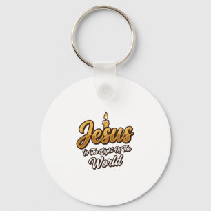 Jesus Licht der Welt Kerze Christlicher Vektor_1 Schlüsselanhänger