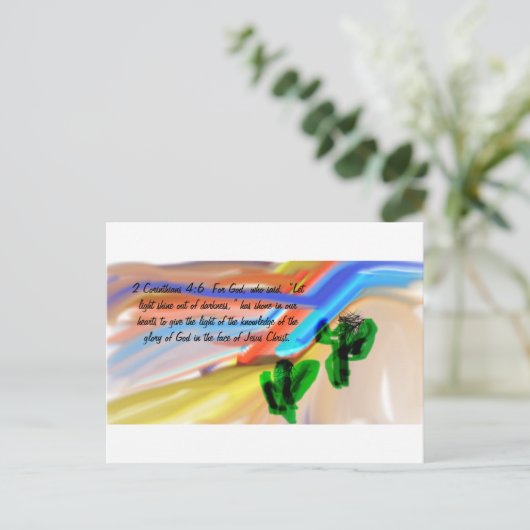 Jesus Licht der Welt Postkarte (Stehend Vorderseite)