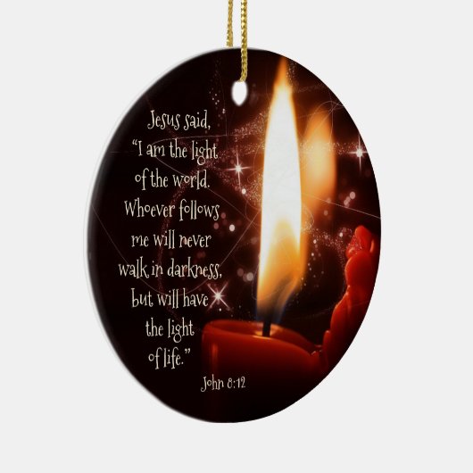 Jesus Licht der Welt Psalm 8, Custom Weihnachten Keramik Ornament (Rechts)