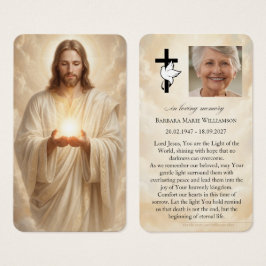 Jesus Licht der Welt Totenbettgebetskarte