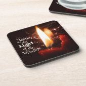 Jesus Licht der Welt, Weihnachtskerze Getränkeuntersetzer (Linke Seite)