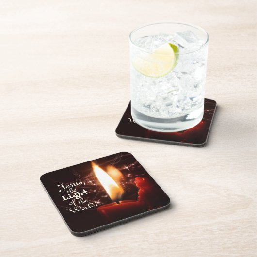 Jesus Licht der Welt, Weihnachtskerze Getränkeuntersetzer (Rechte Seite)