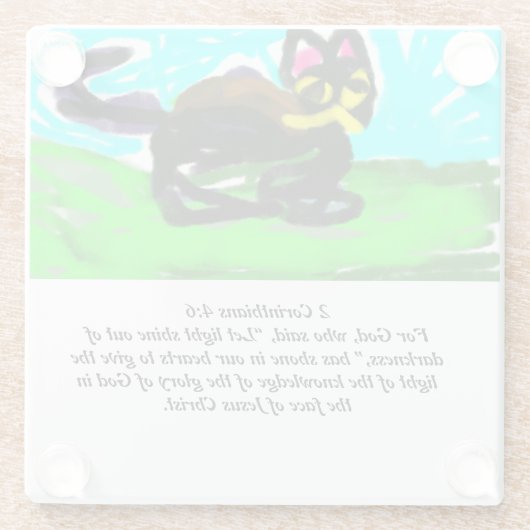 Jesus Licht Glasuntersetzer (Rückseite)