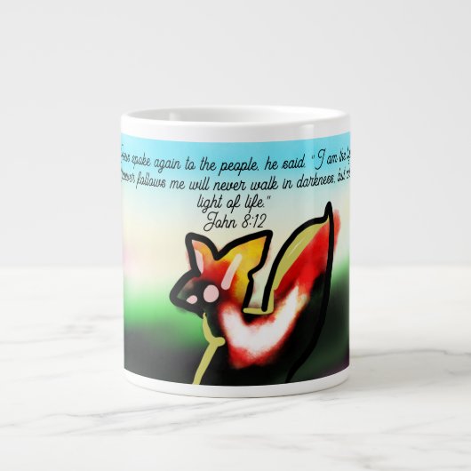 Jesus Licht Jumbo-Tasse (Vorderseite)