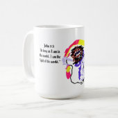 Jesus Licht Welt Kaffeetasse (Vorderseite Links)