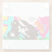 Jesus-Lichtwelt Glasuntersetzer (Rückseite)